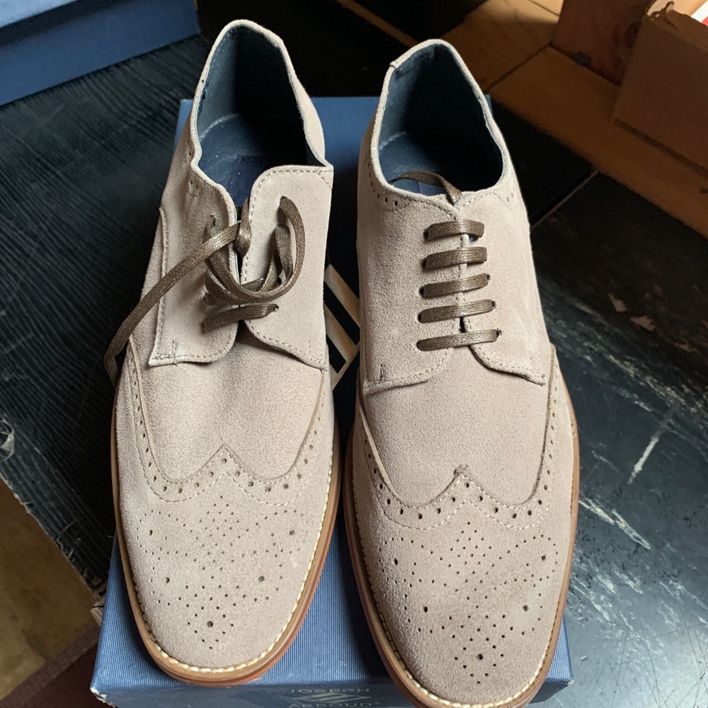 Light grey suede dress shoes